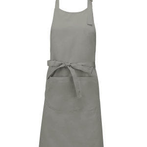 Tablier polycoton avec poche (coloris gris clair)