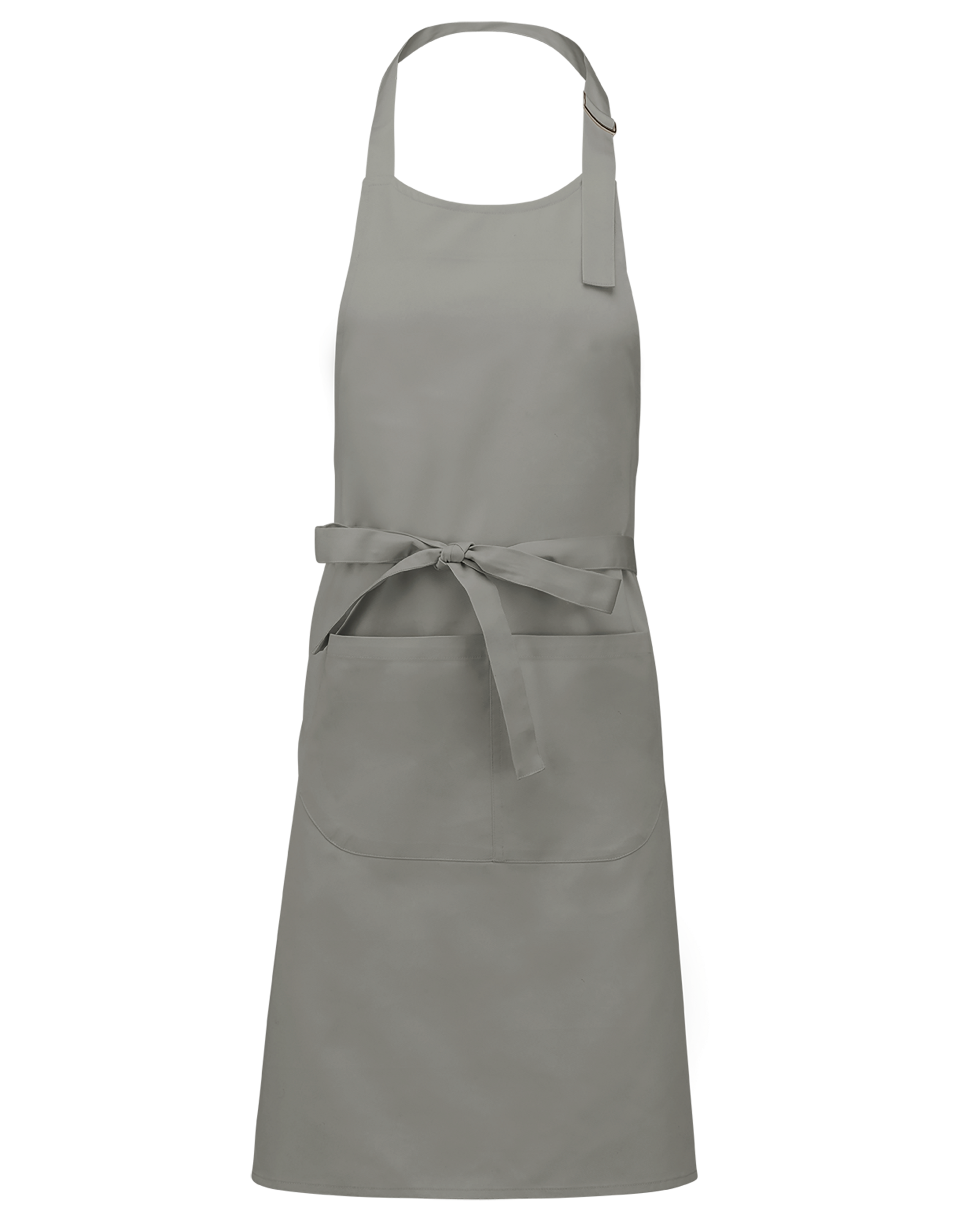 Tablier polycoton avec poche (coloris gris clair)