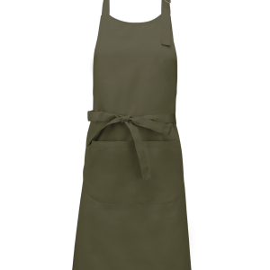 Tablier polycoton avec poche (coloris kaki clair)
