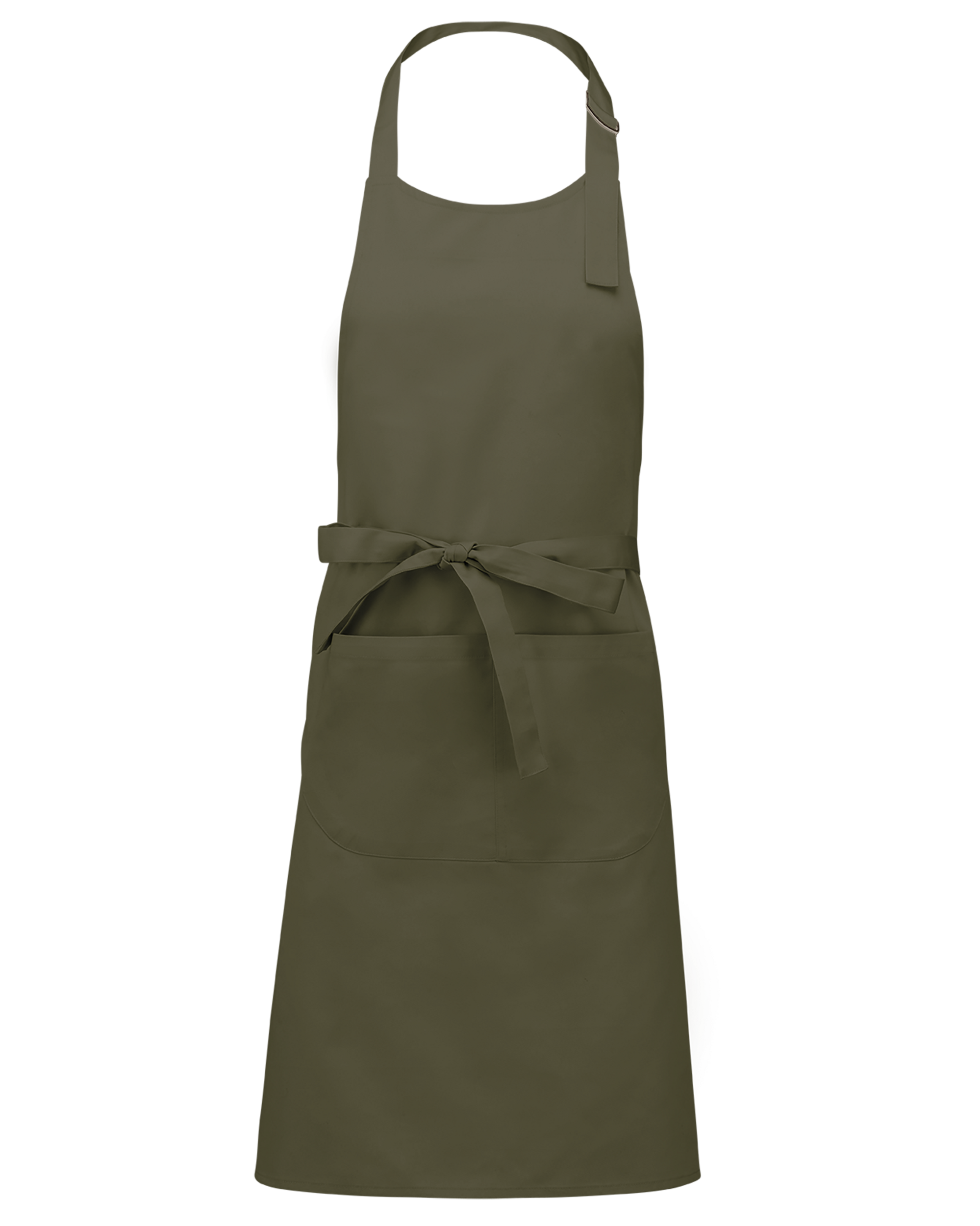 Tablier polycoton avec poche (coloris kaki clair)