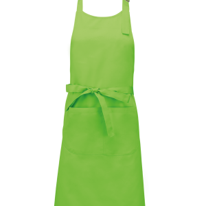 Tablier polycoton avec poche (coloris lime)