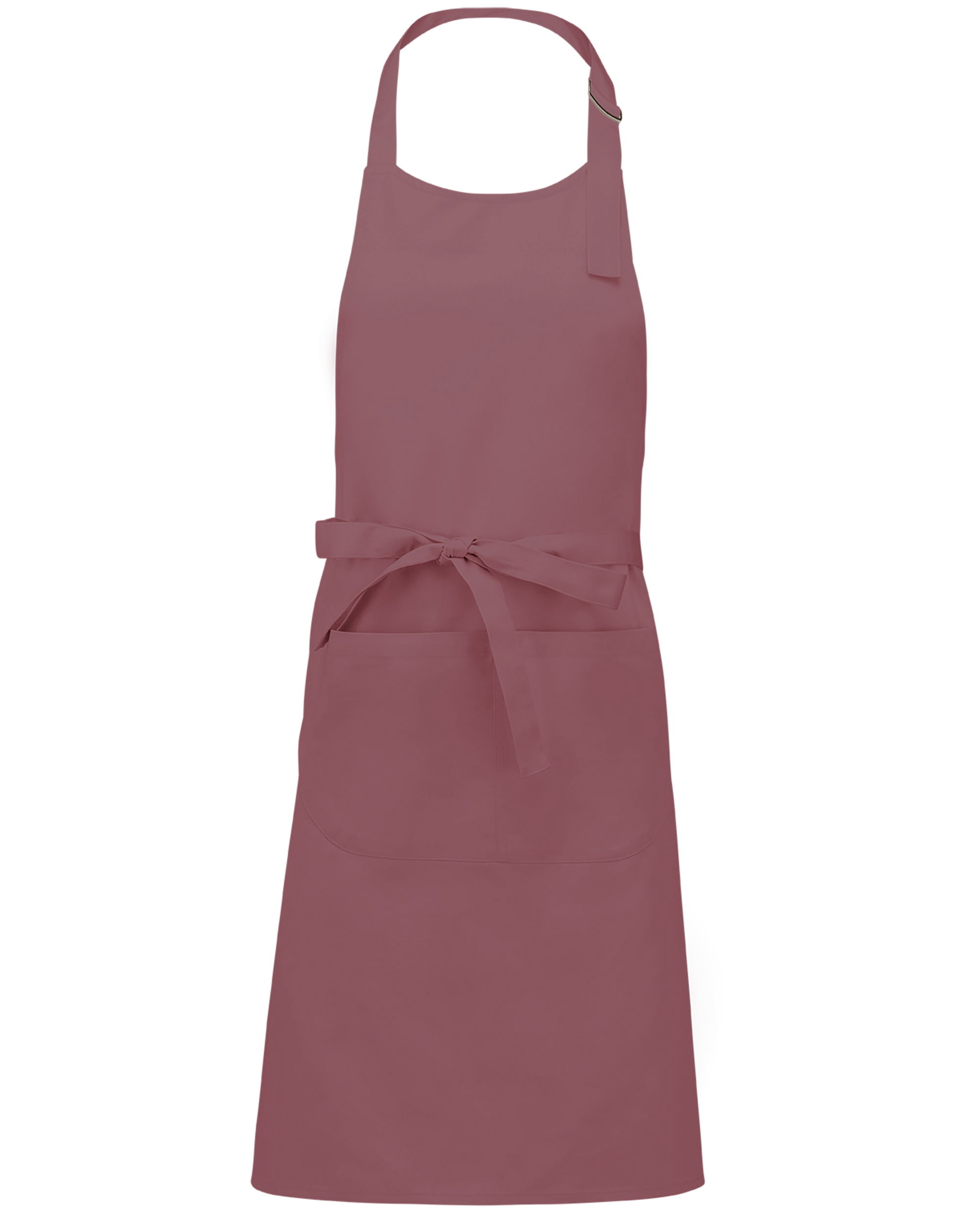 Tablier polycoton avec poche (coloris marsala)