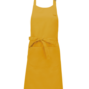 Tablier polycoton avec poche (coloris moutarde)