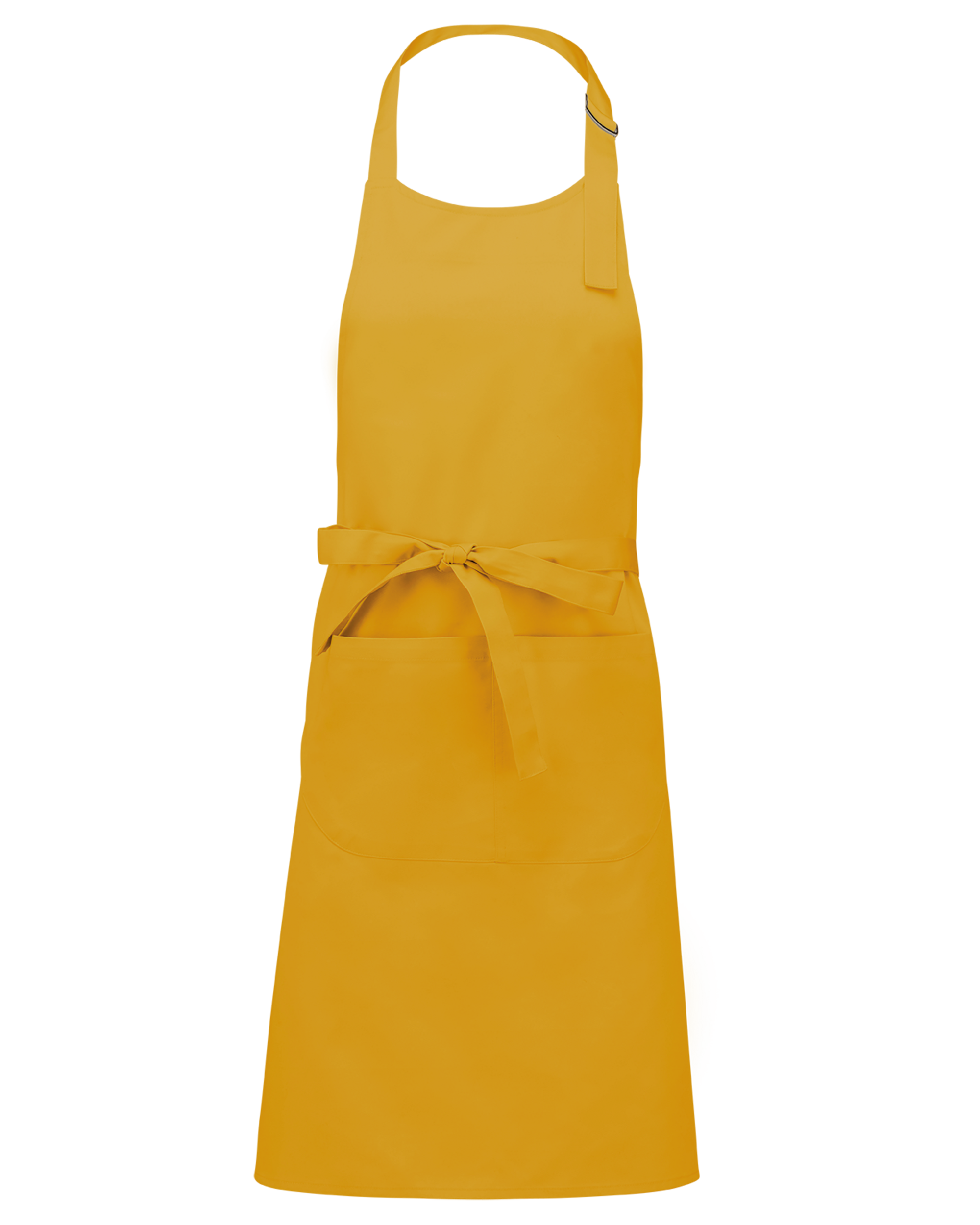 Tablier polycoton avec poche (coloris moutarde)