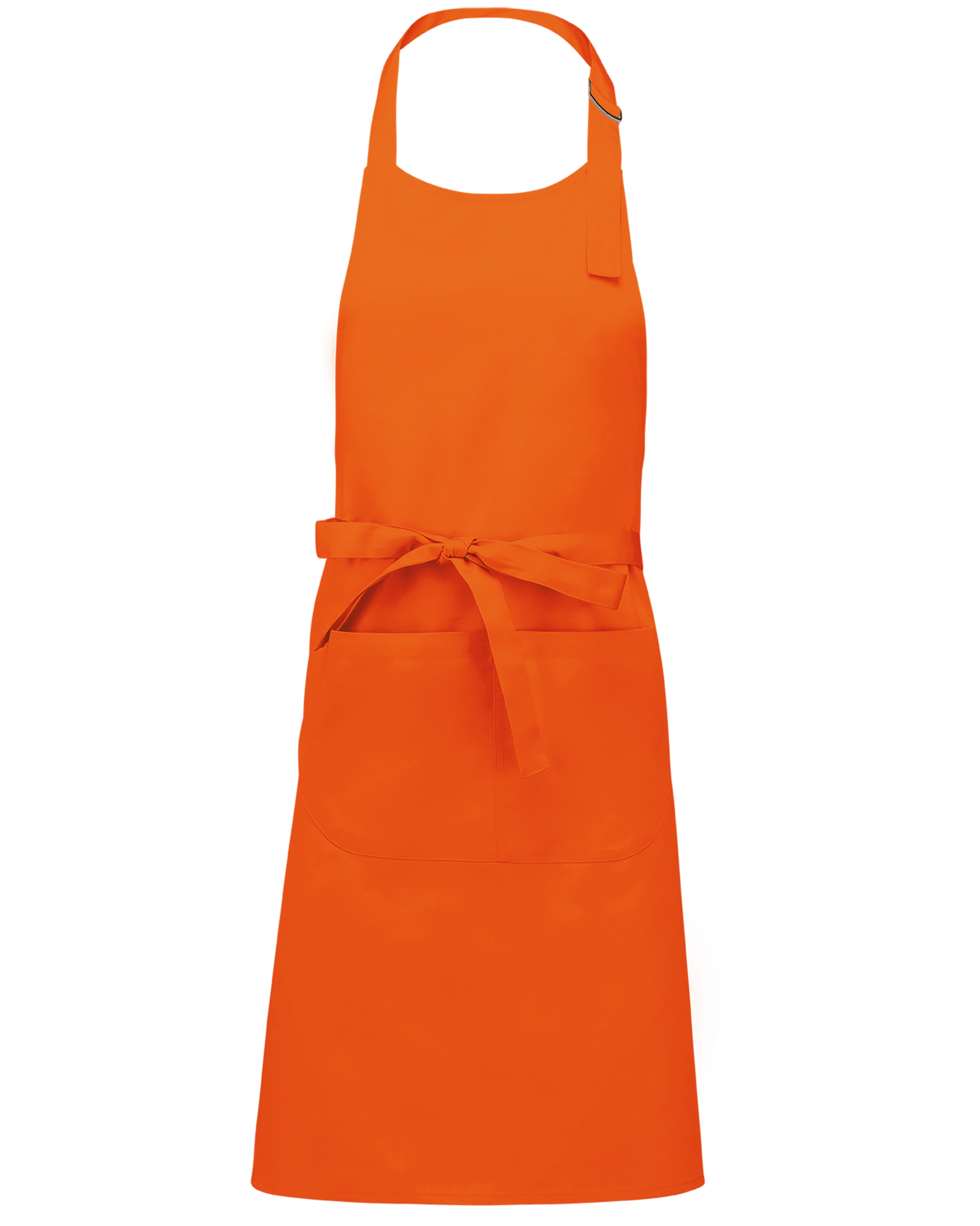 Tablier polycoton avec poche (coloris orange)
