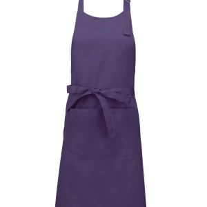 Tablier polycoton avec poche (coloris violet)