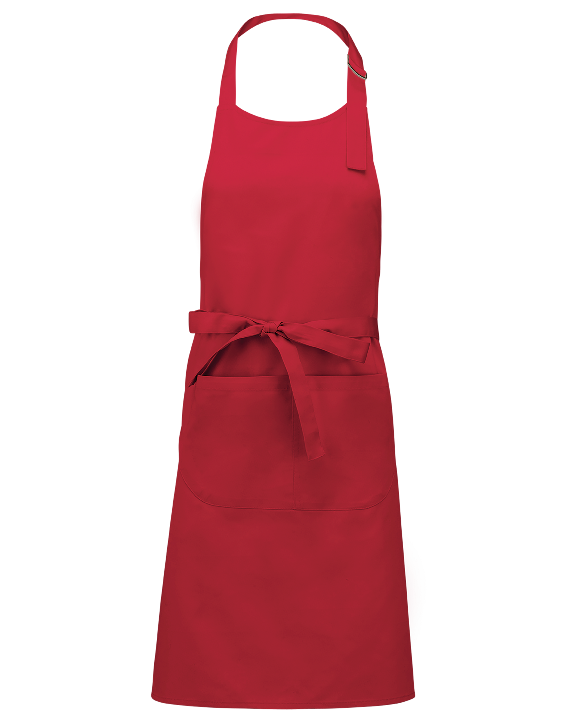 Tablier polycoton avec poche (coloris rouge)