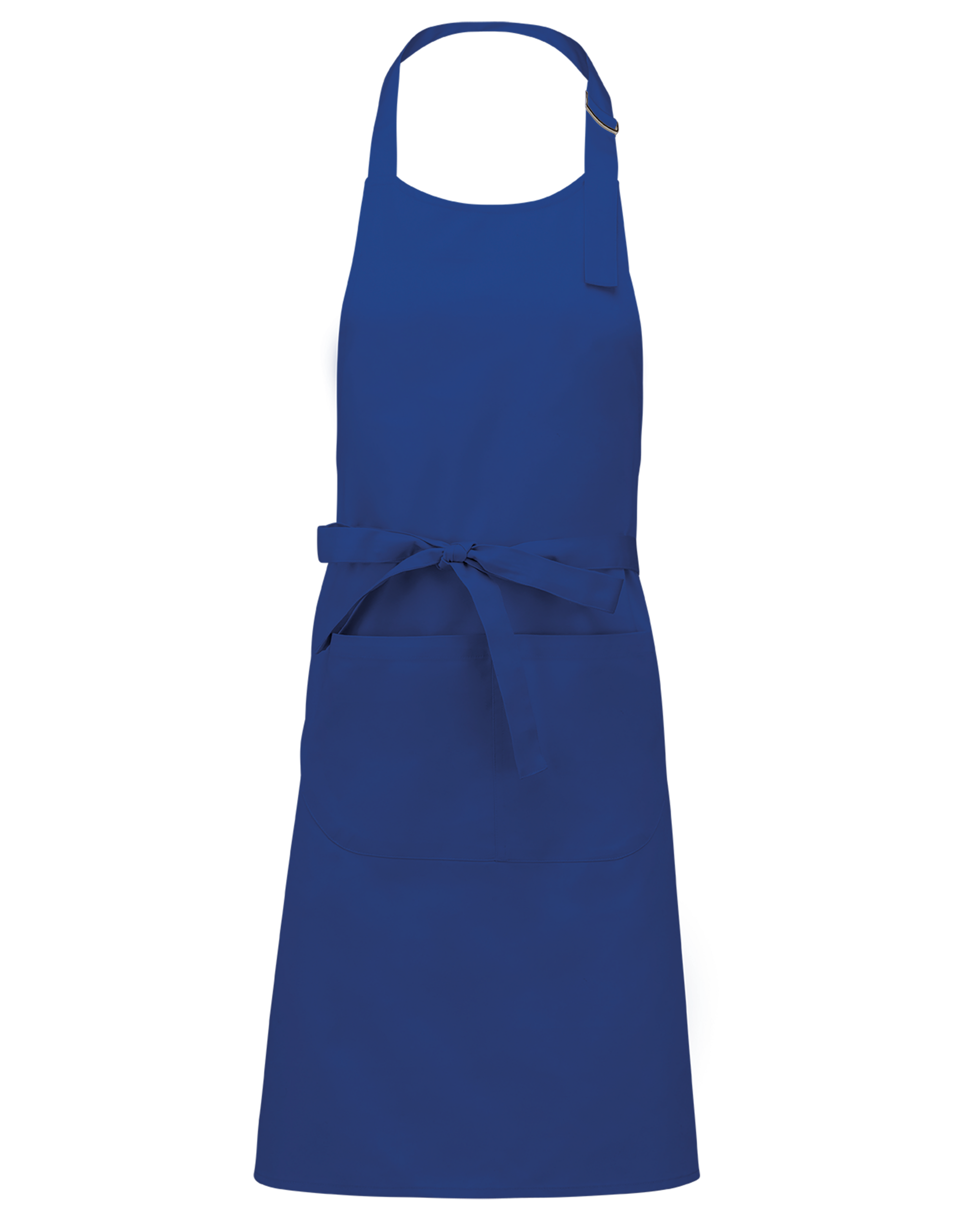 Tablier polycoton avec poche (coloris bleu roi)