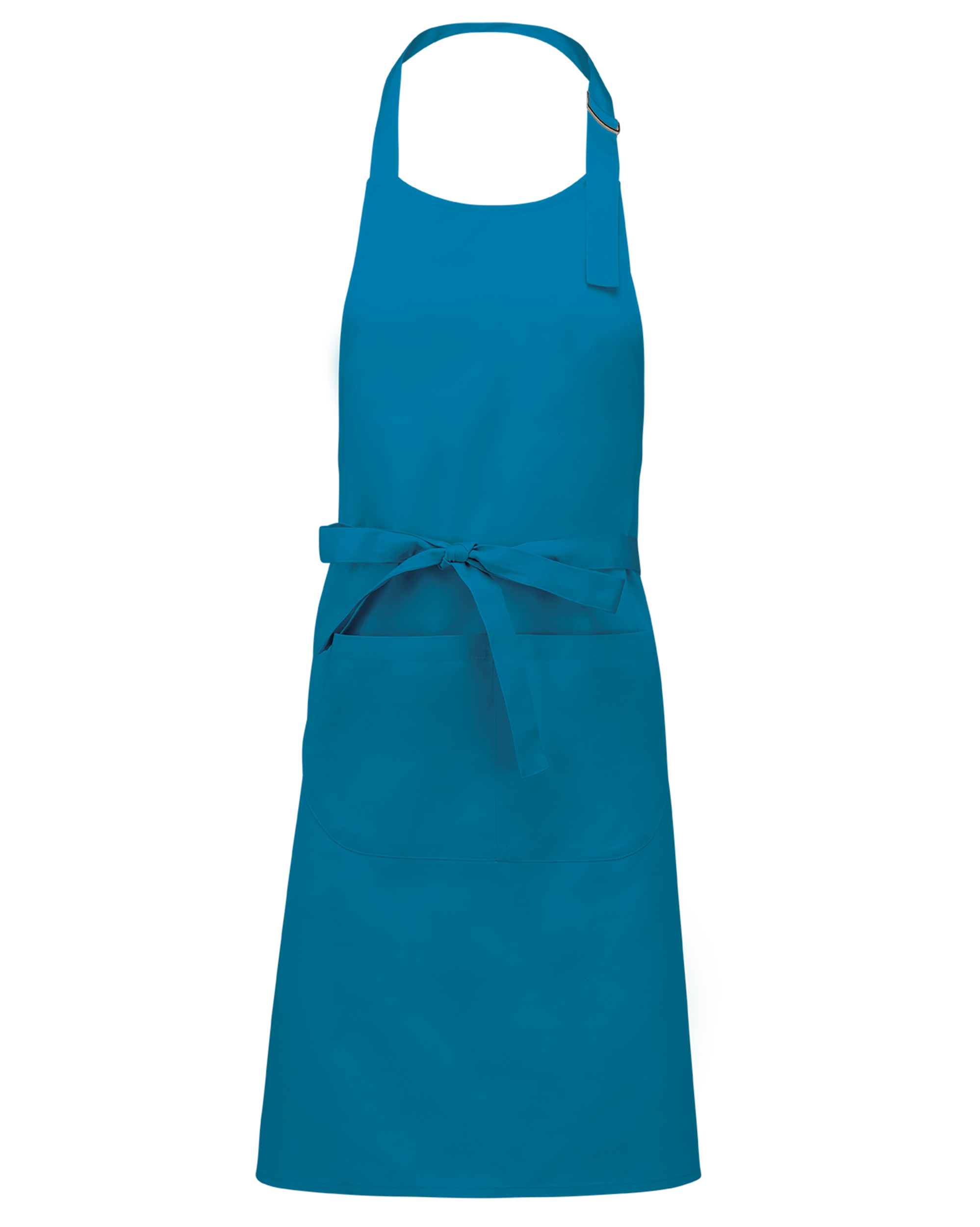 Tablier polycoton avec poche (coloris bleu tropical)