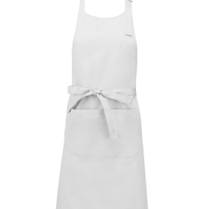 Tablier polycoton avec poche (coloris blanc)