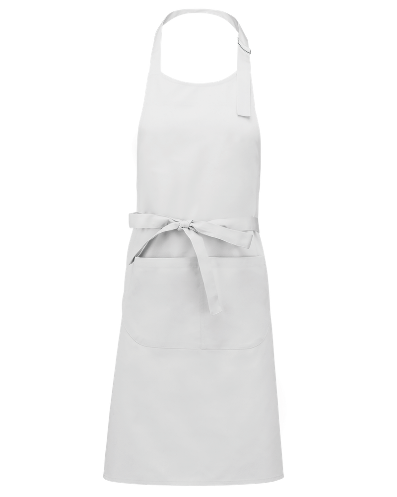 Tablier polycoton avec poche (coloris blanc)