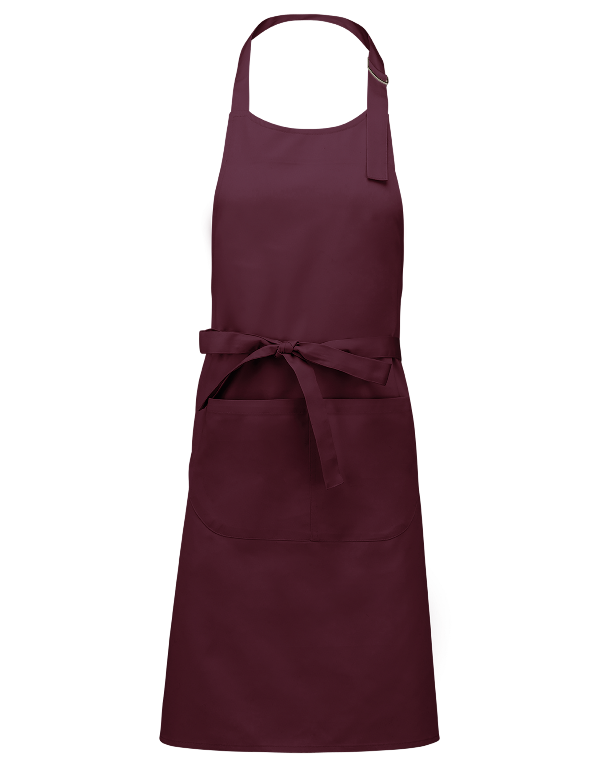 Tablier polycoton avec poche (coloris bordeaux)