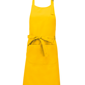 Tablier polycoton avec poche (coloris jaune)