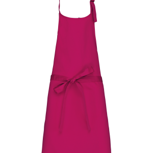 Tablier coton sans poche (coloris fuchsia)