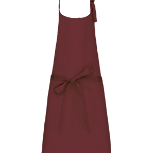 Tablier coton sans poche (coloris bordeaux)