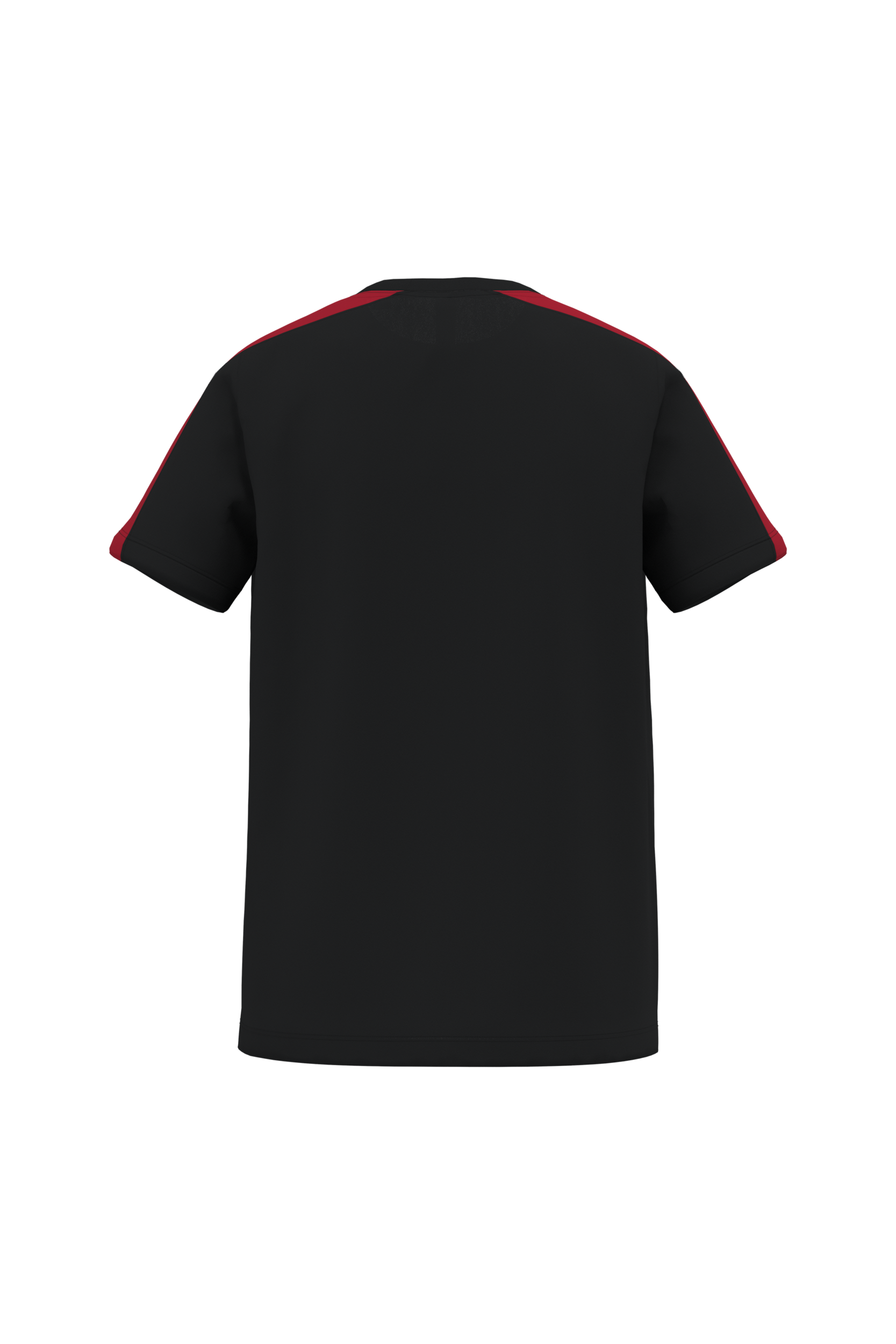 T-shirt teamwear bicolore enfant - TTPA4056 - Noir / Rouge Sportif - dos
