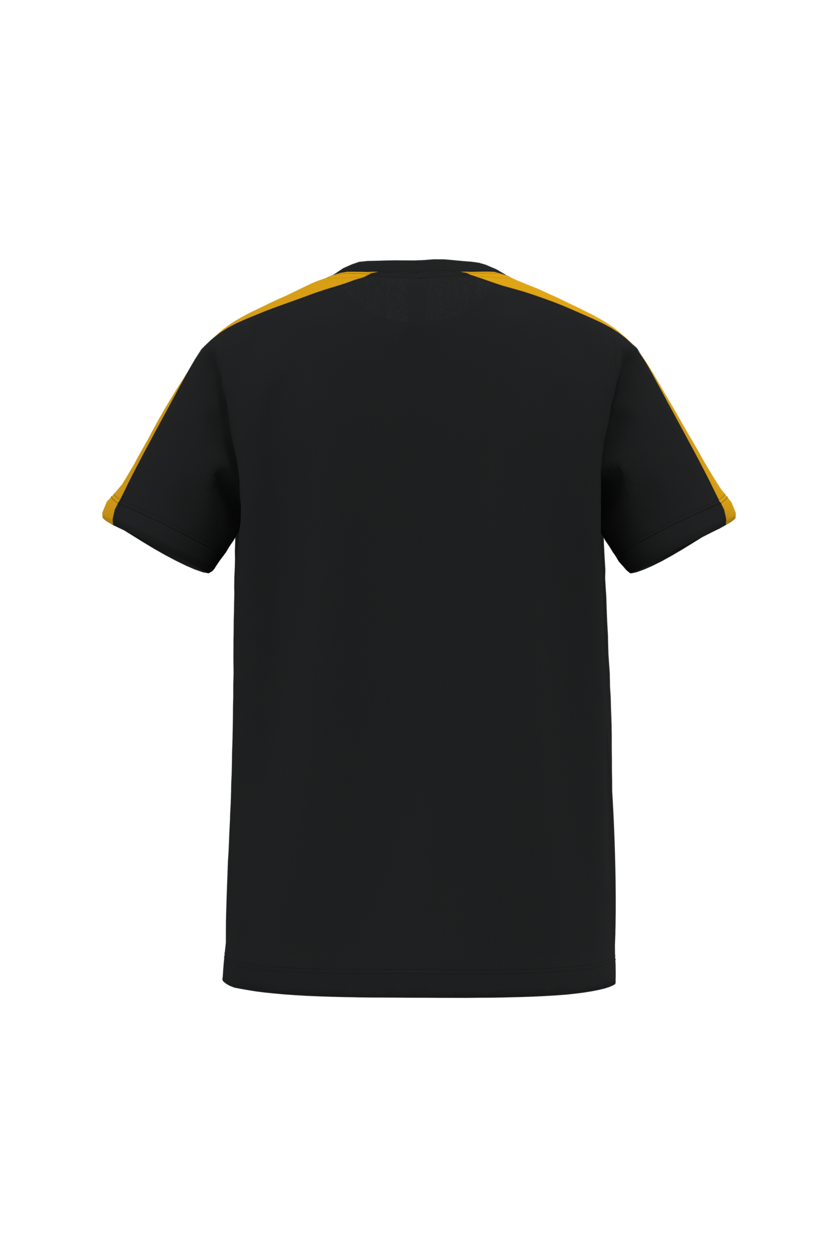 T-shirt teamwear bicolore enfant - TTPA4056 - Noir / Jaune Sportif - dos