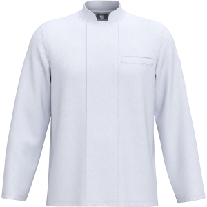 Veste de cuisine écoresponsable et respirante manches longues unisexe (coloris blanc)