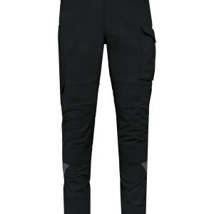 Pantalon de travail recyclé stretch multipoches unisexe (coloris noir)