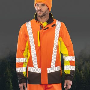 Veste softshell de sécurité 3 couches haute visibilité (vue 2)