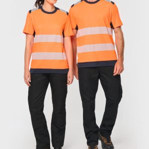 T-shirt de sécurité recyclé manches courtes unisexe (vue 1)