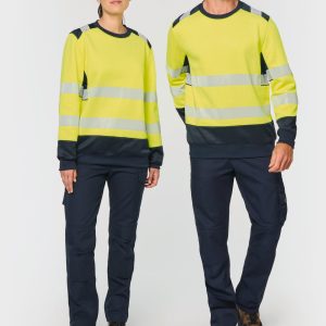 Sweat de sécurité recyclé col rond unisexe (vue 2)