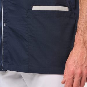 Blouse polycoton avec boutons-pression homme (vue 2)
