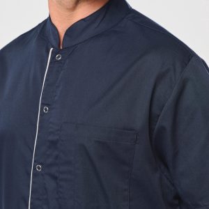 Blouse polycoton avec boutons-pression homme (vue 1)