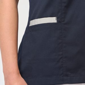 Blouse polycoton avec boutons-pression femme (vue 2)