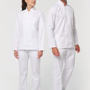 Veste de cuisine écoresponsable et respirante manches longues unisexe (vue 2)