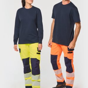Pantalon de sécurité recyclé stretch genouillères unisexe (vue 1)