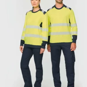 T-shirt de sécurité haute visibilité à manches longues en matière recyclée (vue 1)