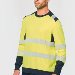 T-shirt de sécurité haute visibilité à manches longues en matière recyclée (vue 2)
