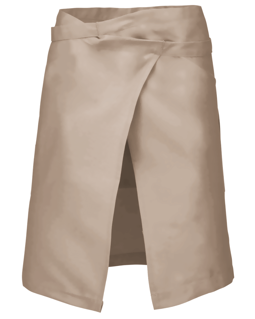 Tablier coton mi-long (coloris beige, dos)