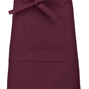 Tablier coton mi-long (coloris bordeaux)