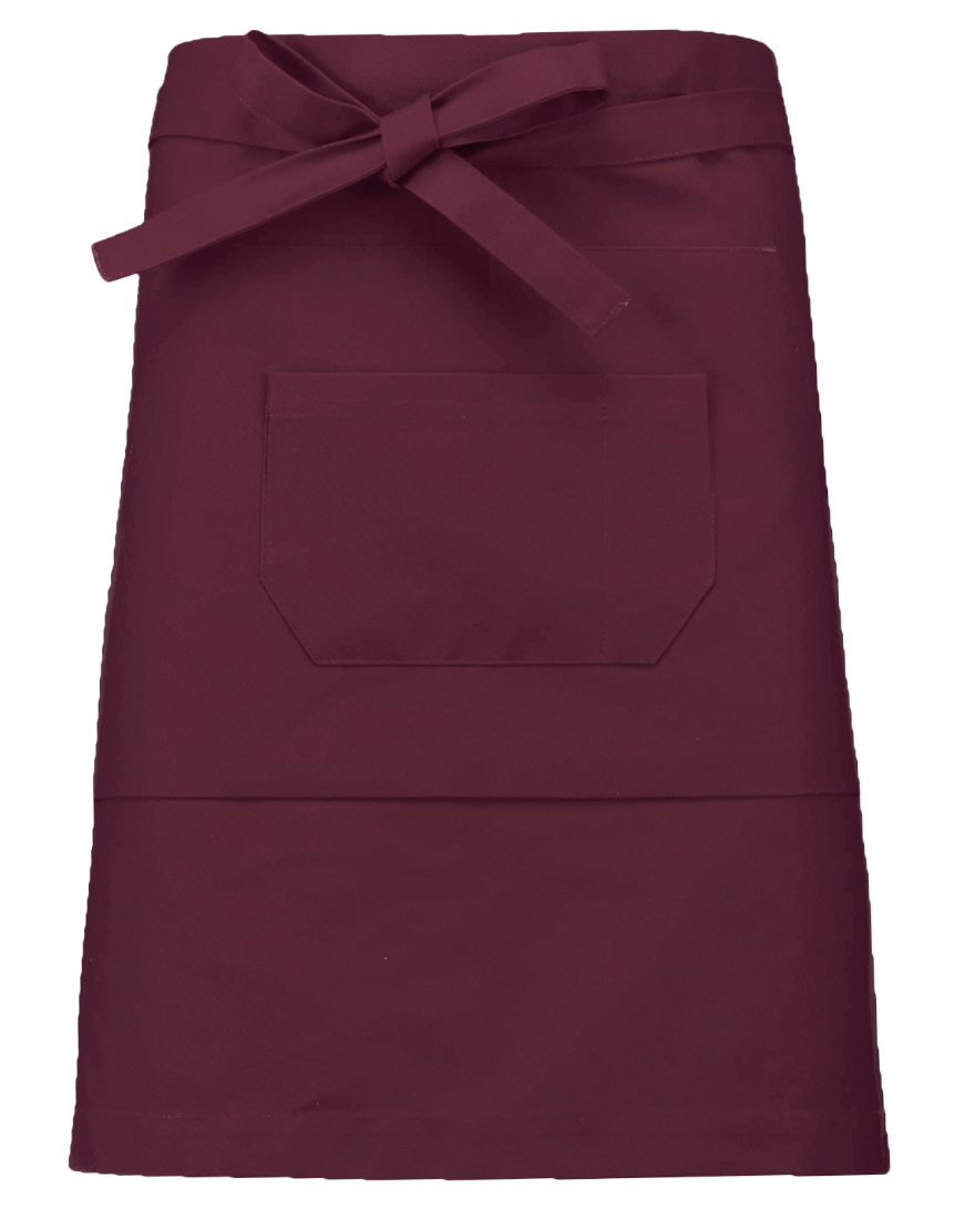 Tablier coton mi-long (coloris bordeaux)