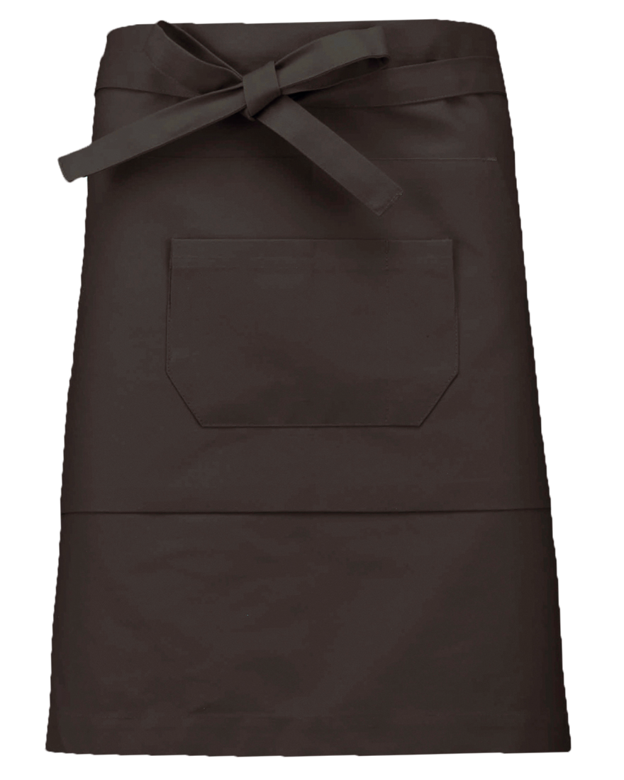 Tablier coton mi-long (coloris chocolat)