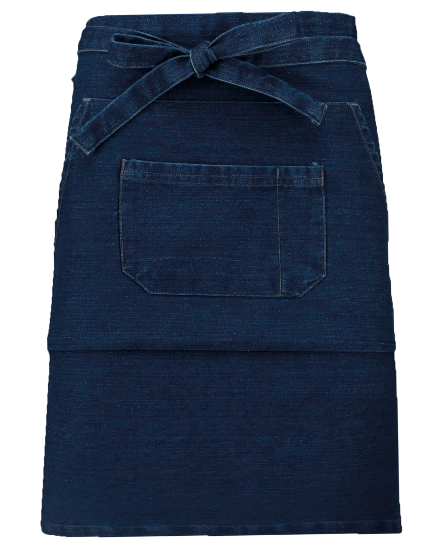 Tablier coton mi-long (coloris denim)