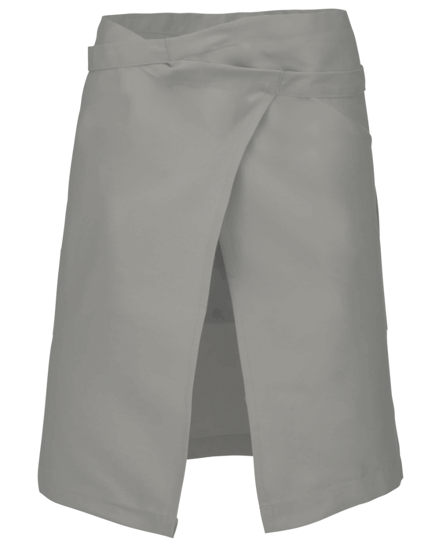Tablier coton mi-long (coloris gris clair, dos)