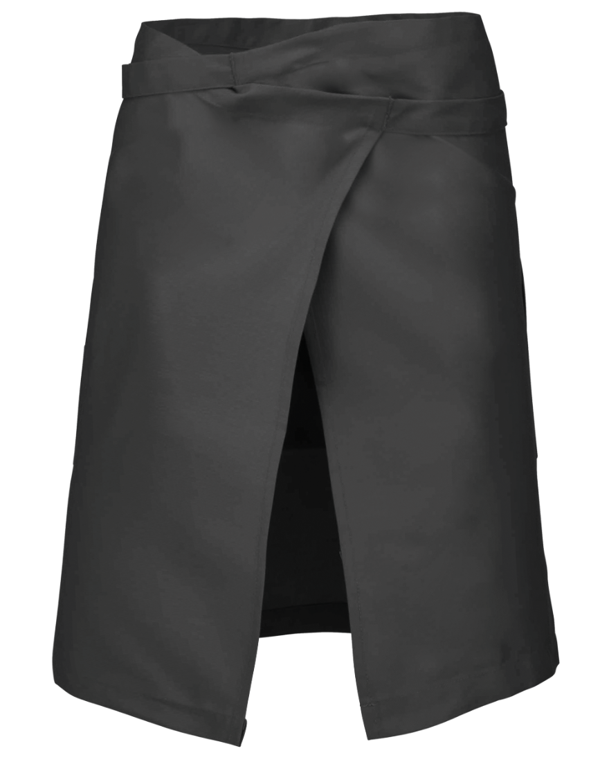 Tablier coton mi-long (coloris gris foncé, dos)