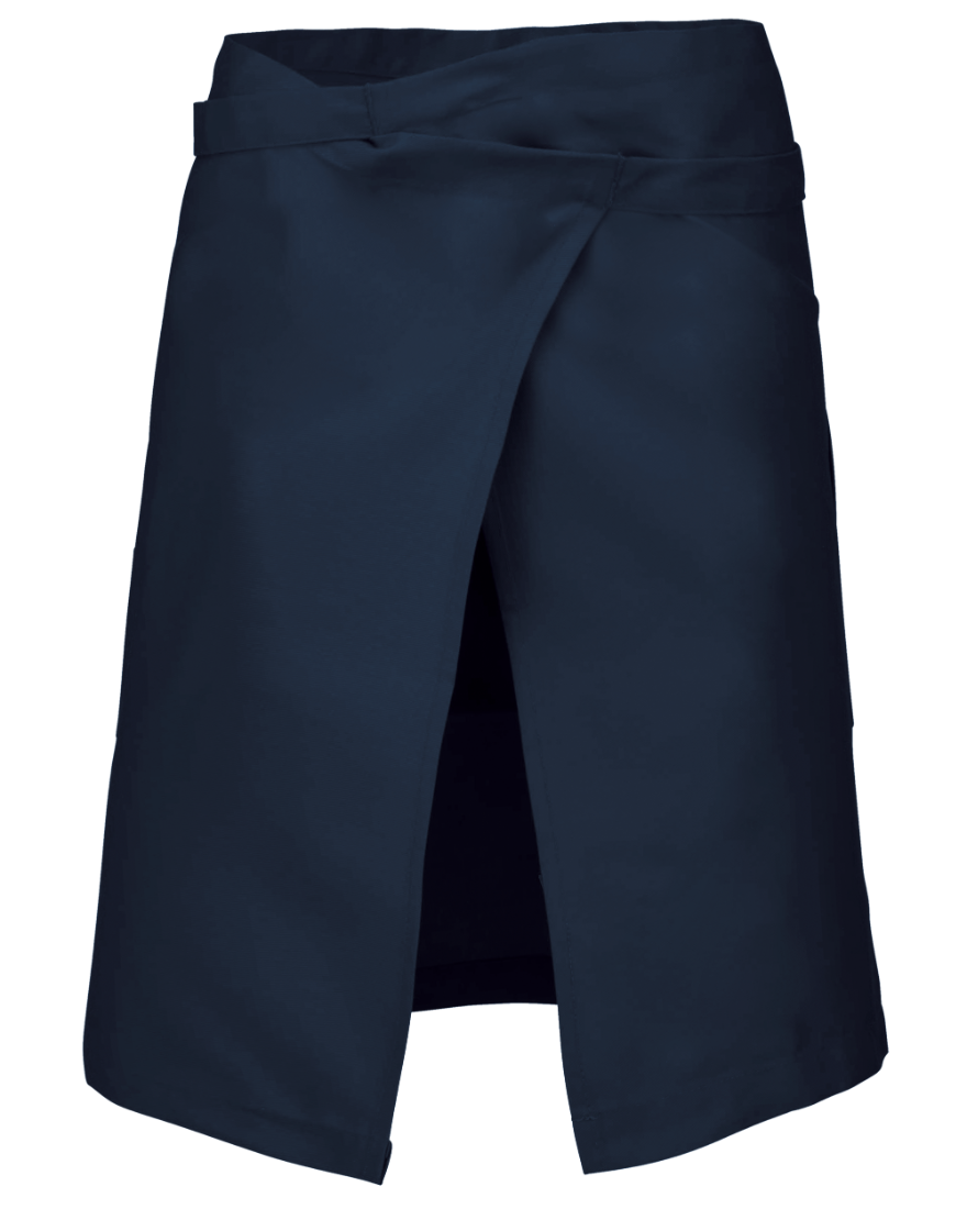 Tablier coton mi-long (coloris marine, dos)