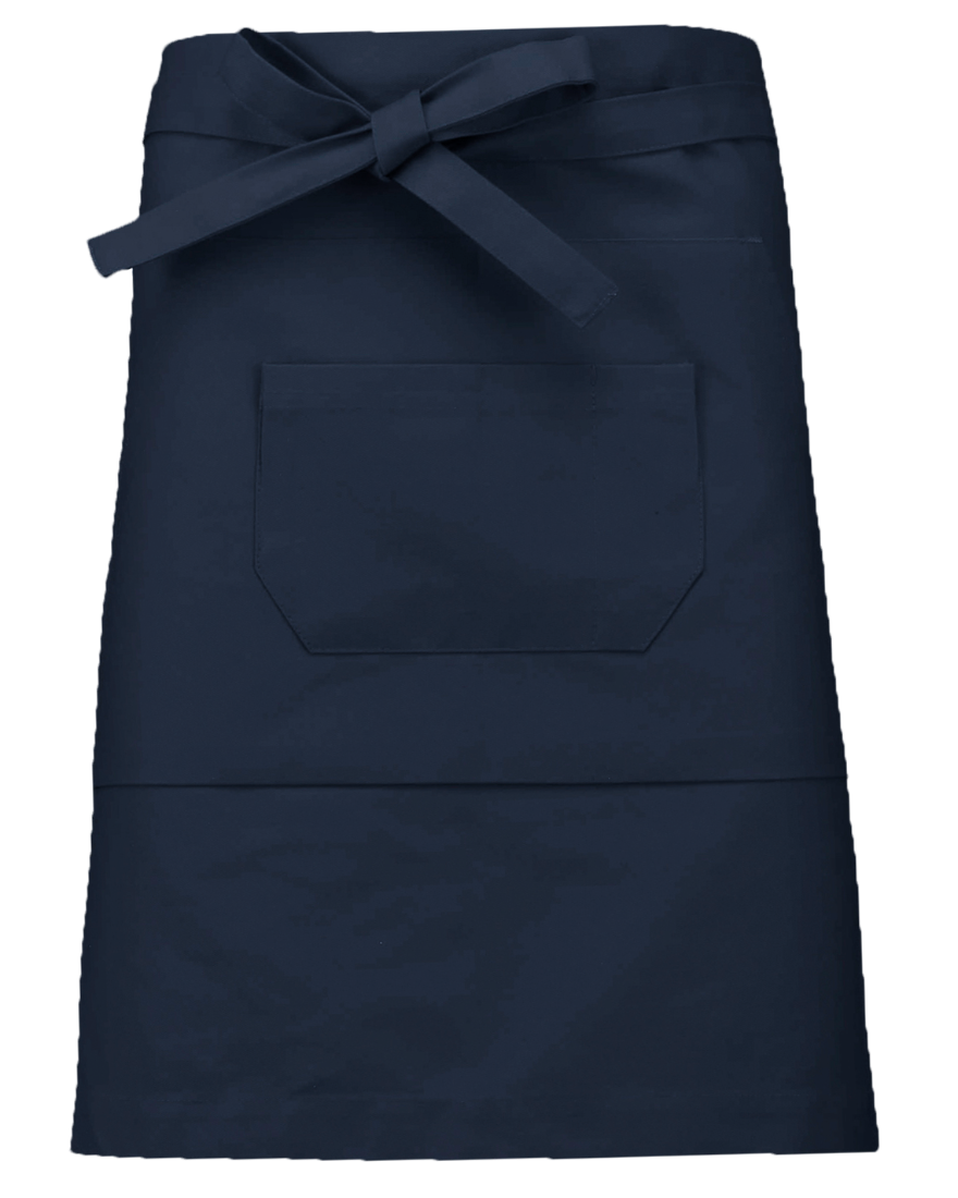 Tablier coton mi-long (coloris marine)