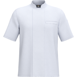 Veste de cuisine écoresponsable et respirante manches courtes unisexe (coloris blanc)