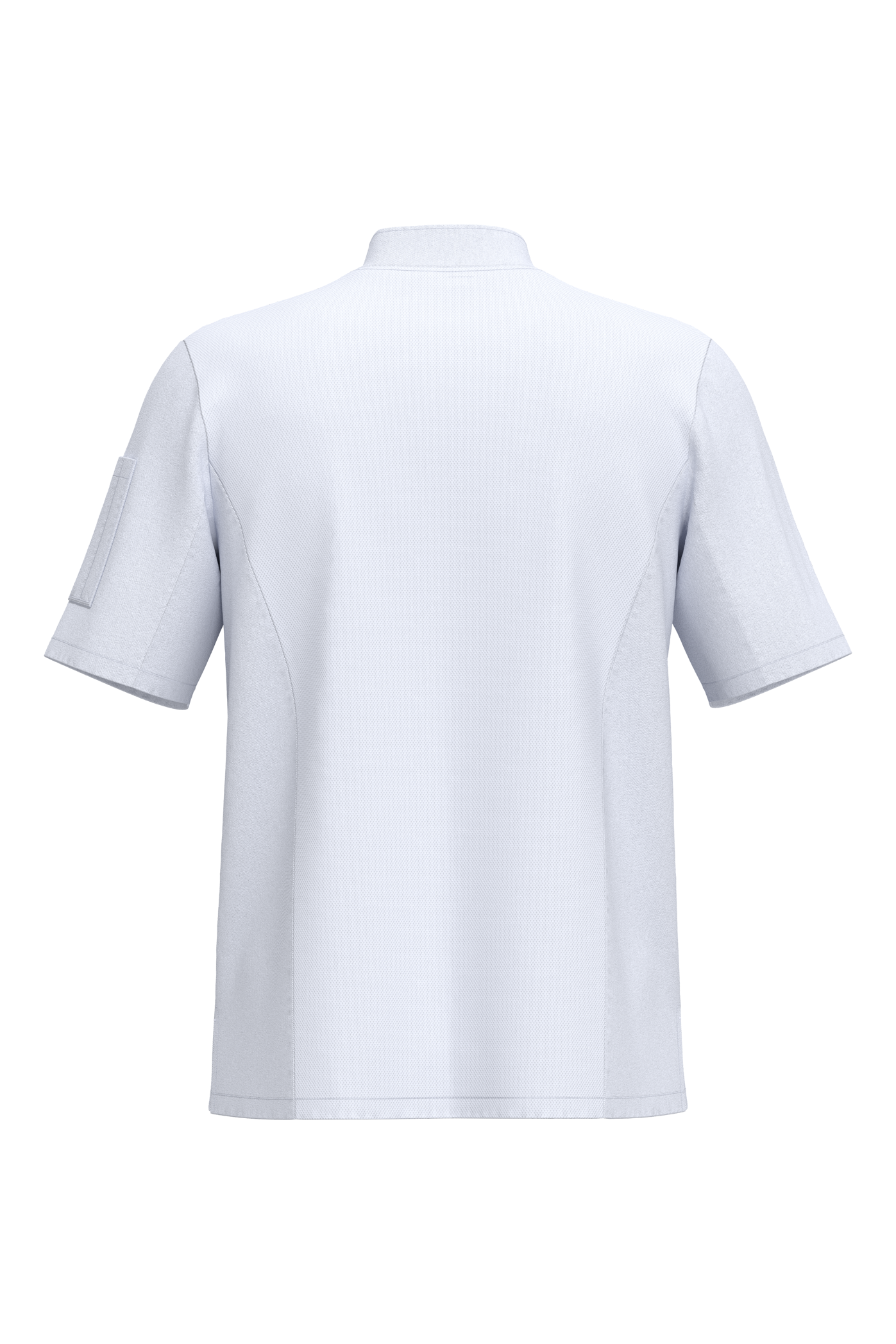 Veste de cuisine écoresponsable et respirante manches courtes unisexe (coloris blanc, dos)