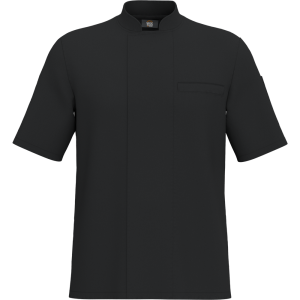 Veste de cuisine écoresponsable et respirante manches courtes unisexe (coloris noir)