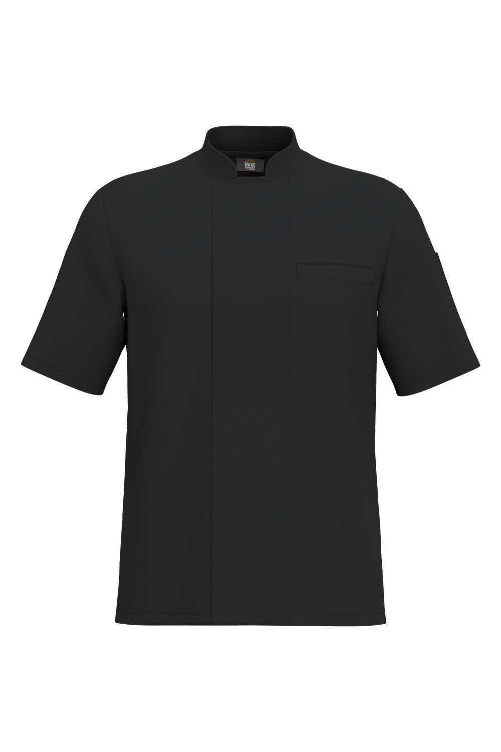 Veste de cuisine écoresponsable et respirante manches courtes unisexe (coloris noir)