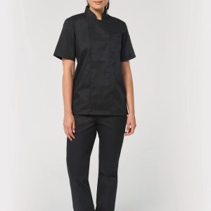 Veste de cuisine écoresponsable et respirante manches courtes unisexe (vue 1)