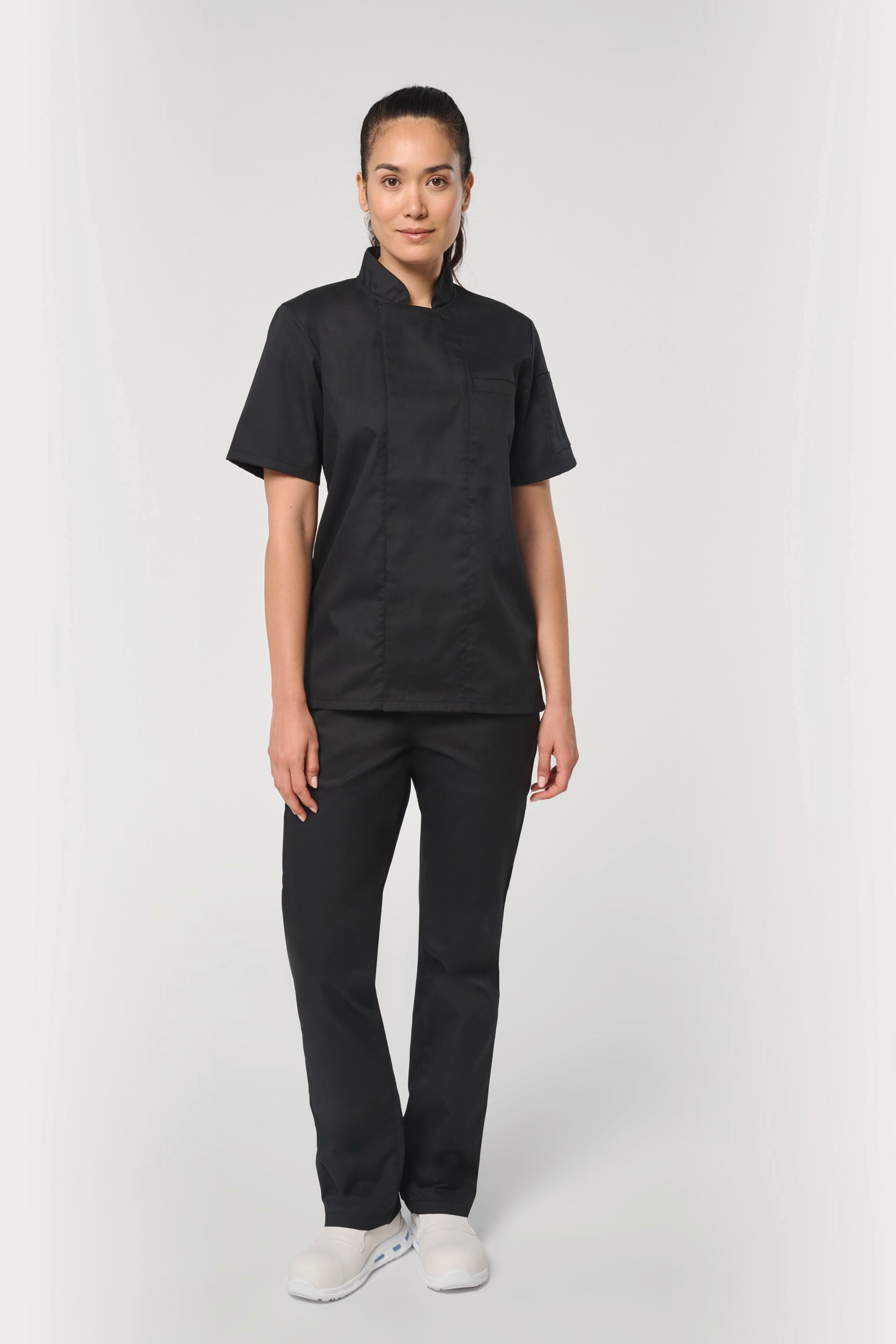 Veste de cuisine écoresponsable et respirante manches courtes unisexe (vue 1)