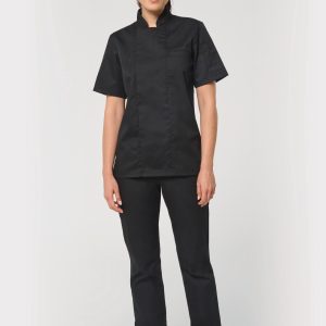 Veste de cuisine écoresponsable et respirante manches courtes unisexe (vue 2)
