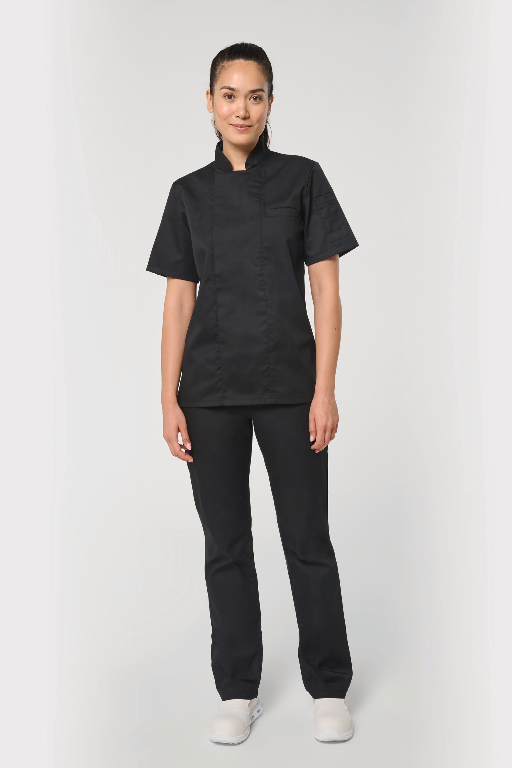 Veste de cuisine écoresponsable et respirante manches courtes unisexe (vue 2)